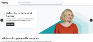 udemy top online learning platform
