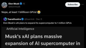 Elon Musk's Colossus Supercomputer Expansion tweet